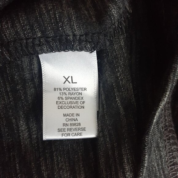 LOGO Lori Goldstein Ionna Tunic Black Gray Size XL - Picture 5 of 10